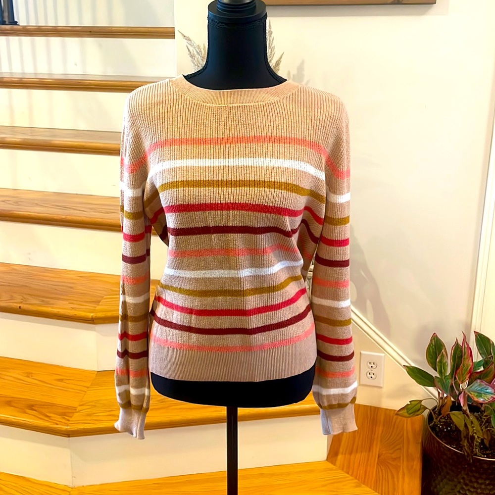 Loft 100%cotton crewneck sweater Sz L